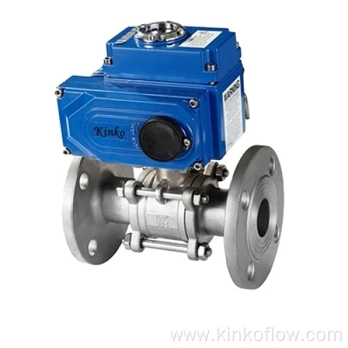 Van bi điện mặt bích thân 3 mảnh