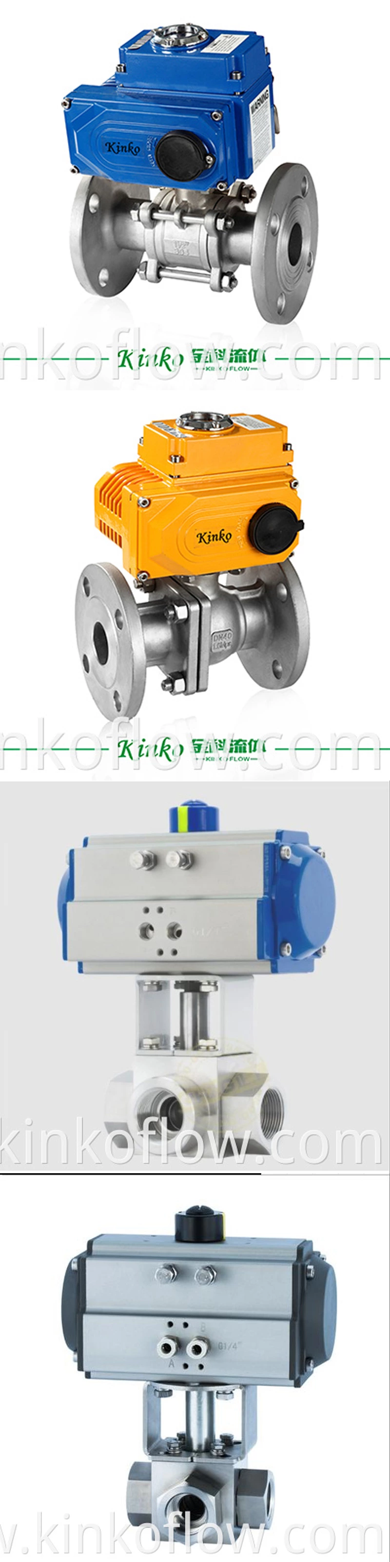 Van bi điện mặt bích thân 3 mảnh
