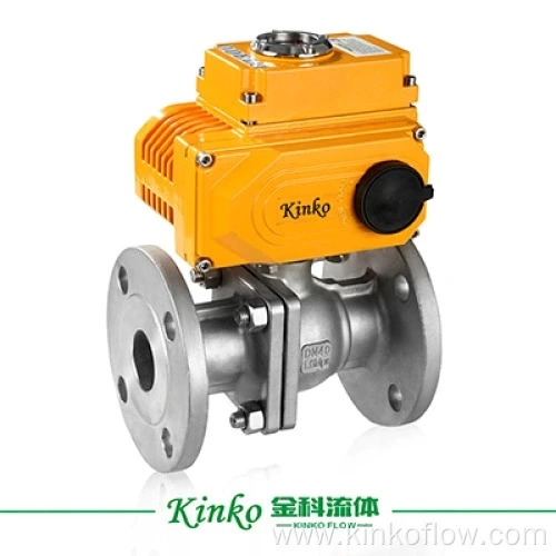 Van bi điện mặt bích thân 3 mảnh