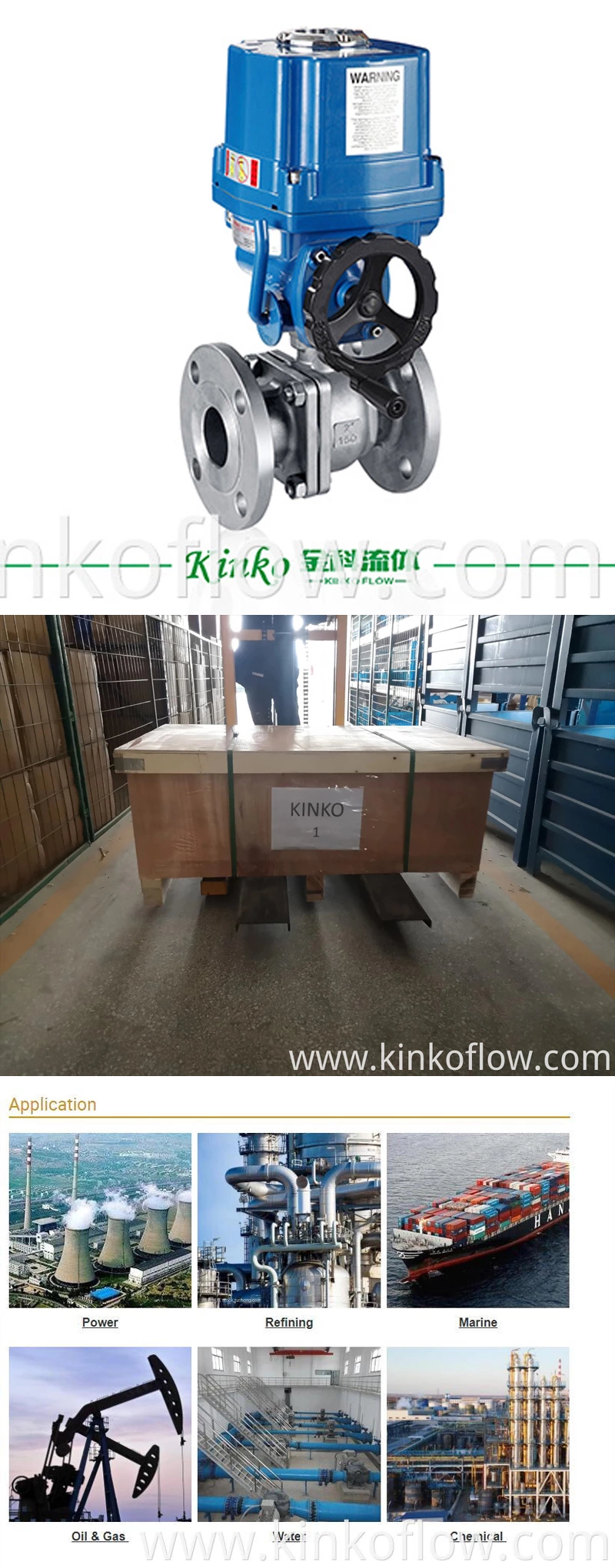 Van bi mặt bích điện bằng thép không gỉ CF8 1/2"-6"