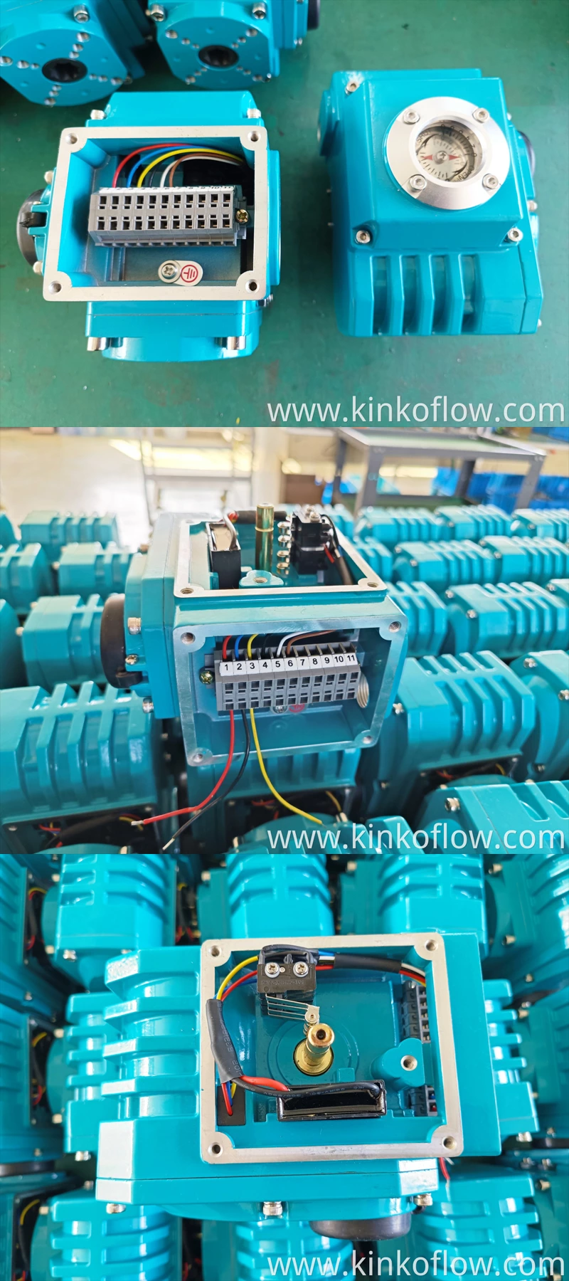 KK03-200B Xoay 90 Độ Bộ truyền động điện Lake Blue