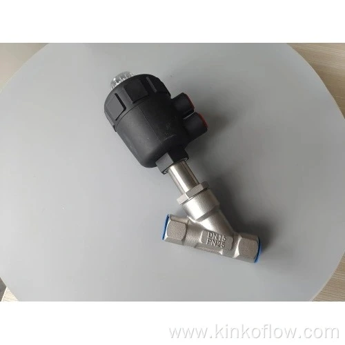 Van góc khí nén có ren đầu nhựa