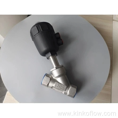 Van góc khí nén có ren đầu nhựa