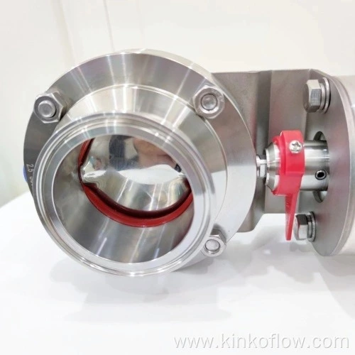 Van bướm vệ sinh bộ truyền động khí nén loại đứng