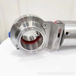 Van bướm vệ sinh bộ truyền động khí nén loại đứng
